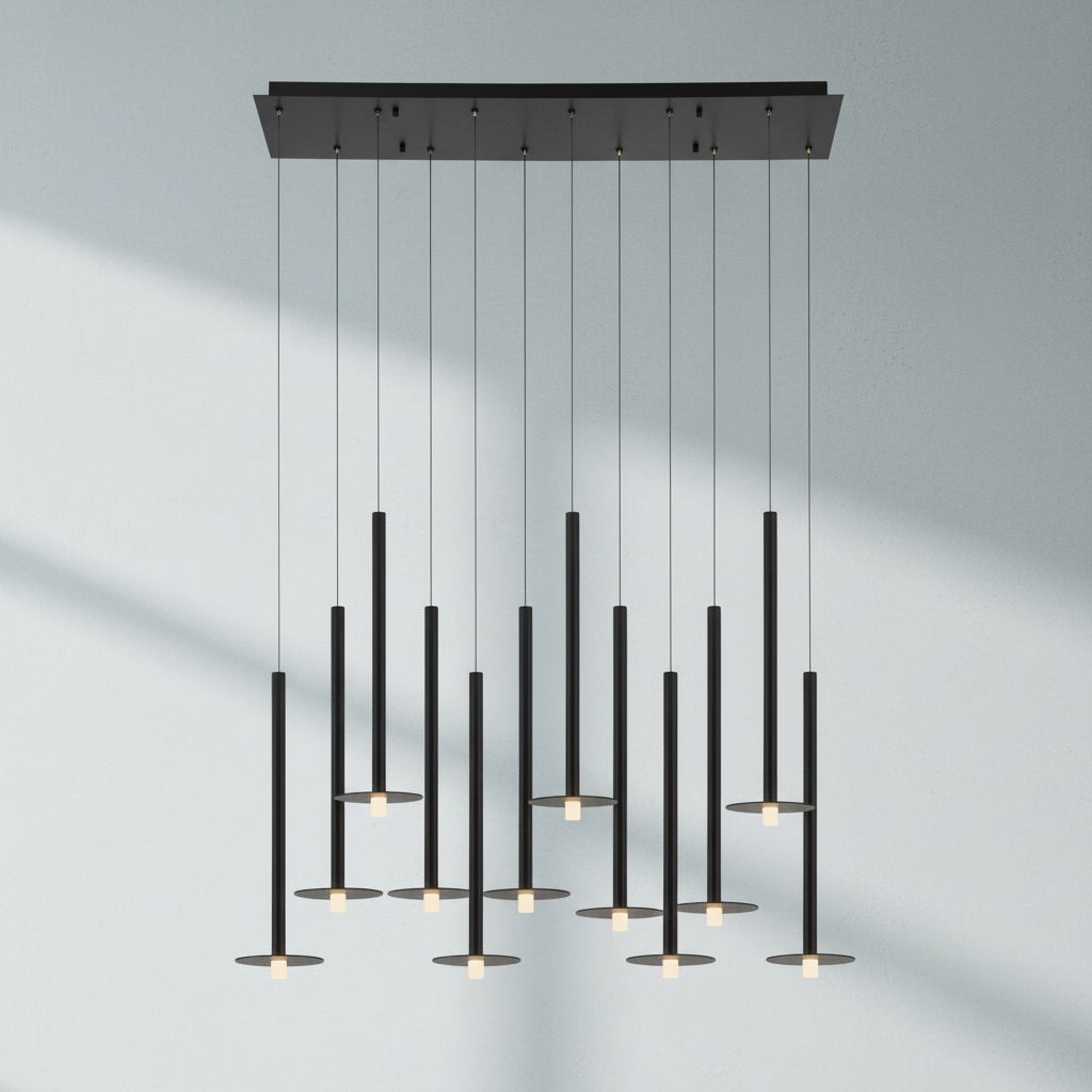 Riviko Aura Stream Linear LED Chandelier - Background Shot