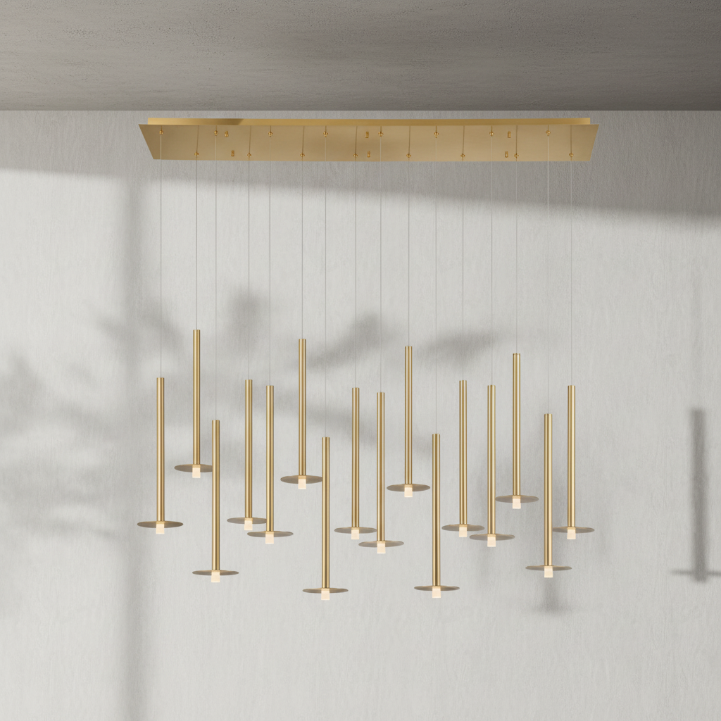 Riviko Aura Stream Linear LED Chandelier - Background Shot