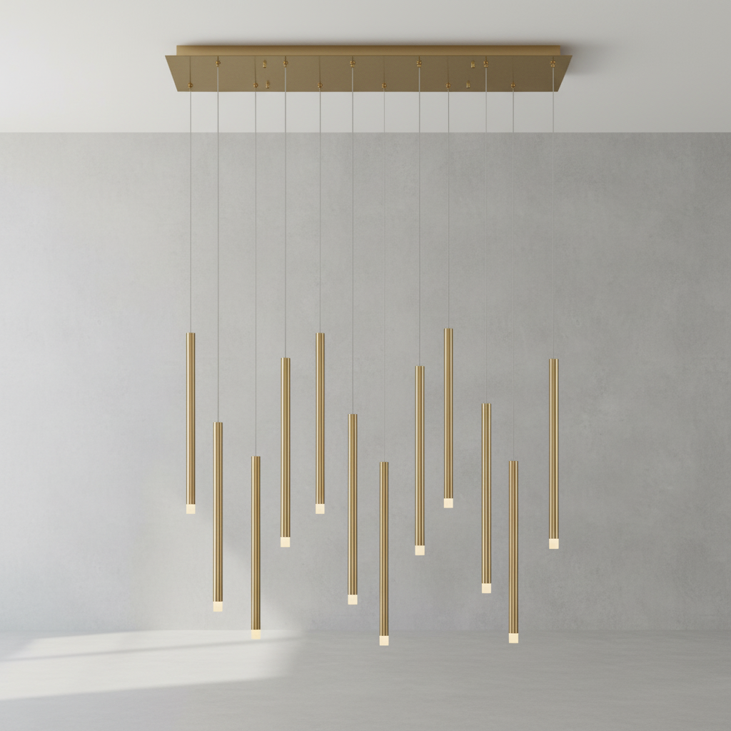 Riviko Aura Cascade Linear LED Chandelier - Background Shot