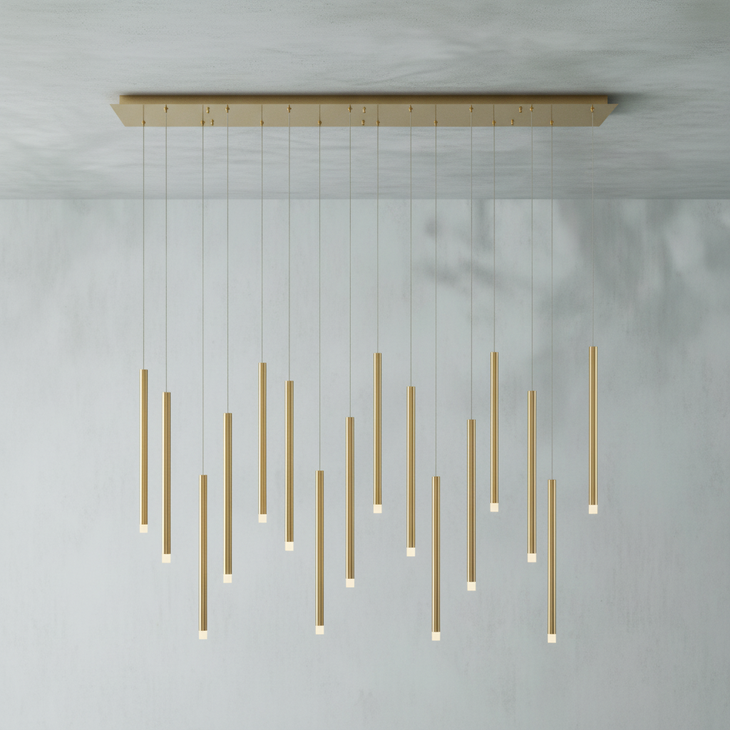 Riviko Aura Cascade Linear LED Chandelier - Background Shot