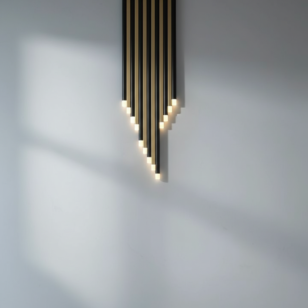 Riviko Radiant Spire Round LED Chandelier - Background Shot