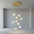 Riviko Alabaster Aura Round LED Chandelier - Background Shot