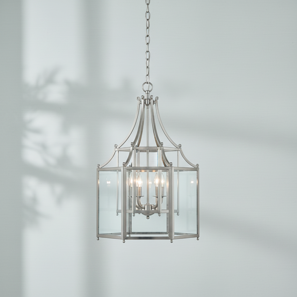 Riviko Alabaster Bloom Linear LED Chandelier - Background Shot