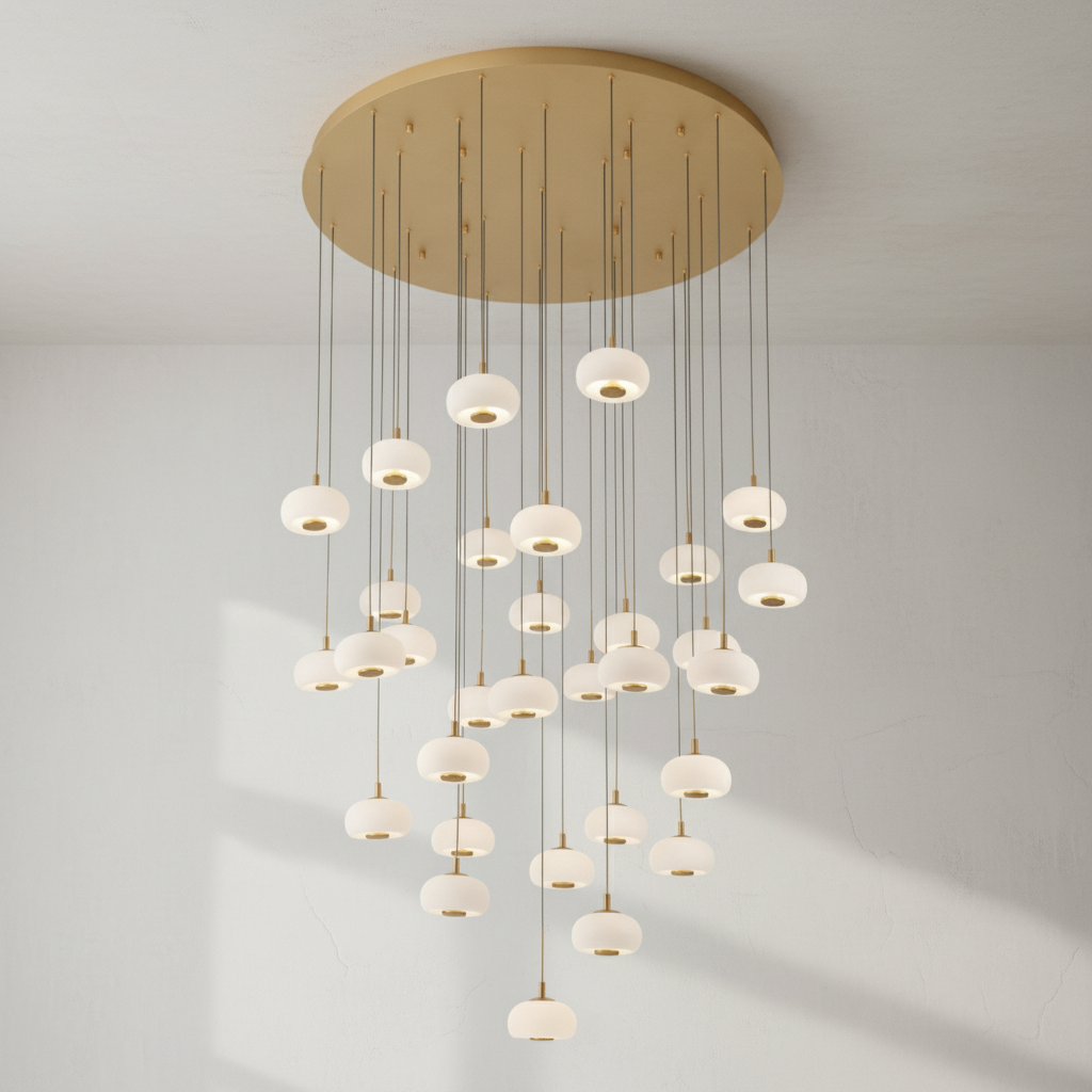 Riviko Lanterns 31 Light Round LED Chandelier - Studio Shot