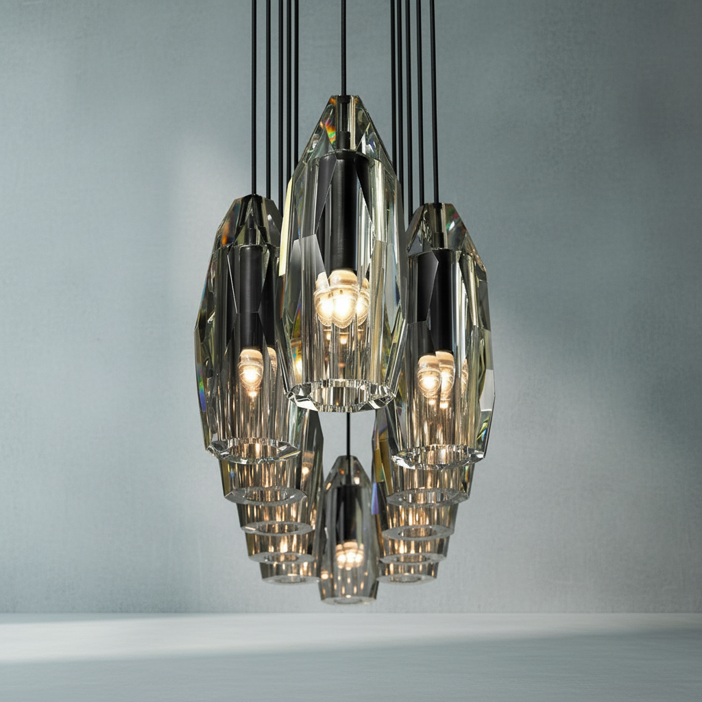 Riviko Veridian Linear Chandelier - Background Shot