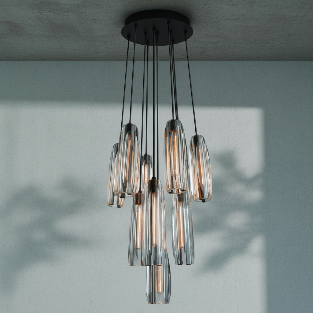 Riviko Aura Grandeur 10-Light Round Chandelier - Background Shot