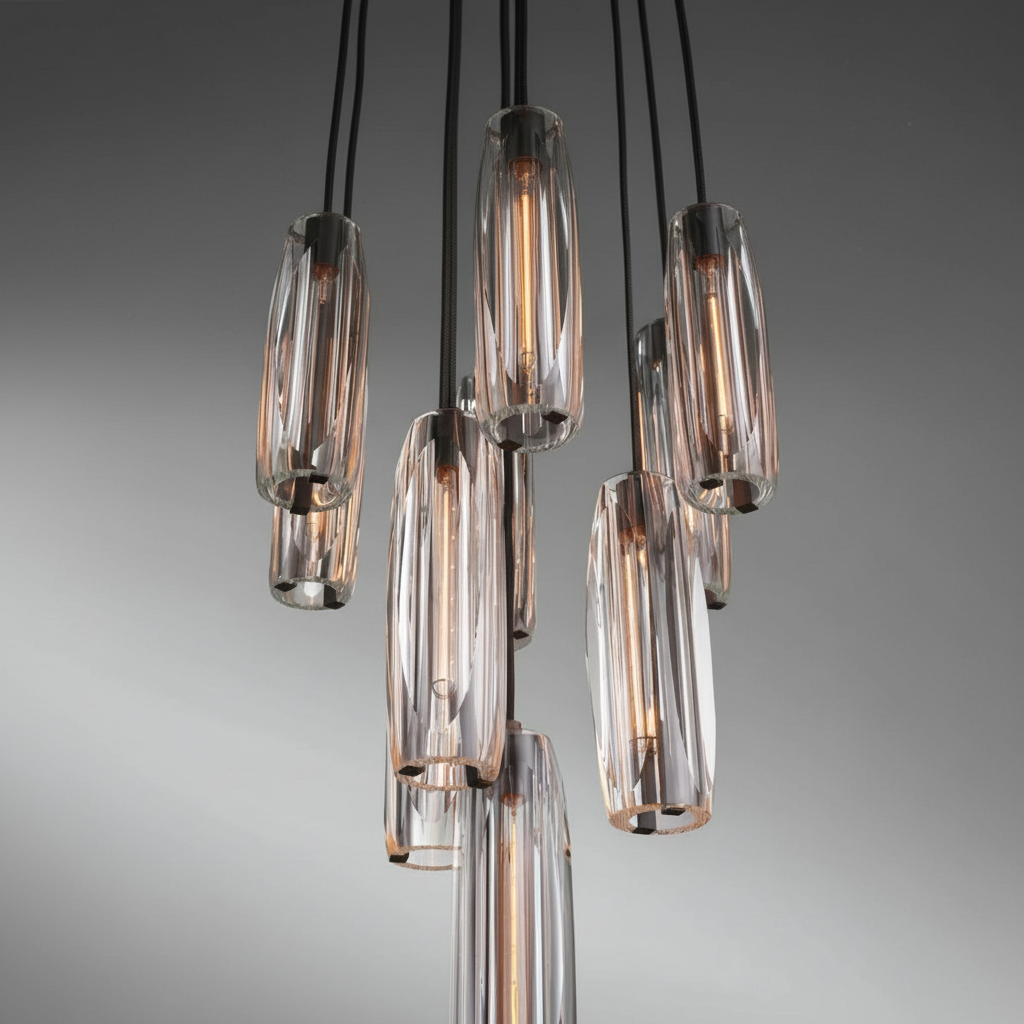 Riviko Aura Grandeur 10-Light Round Chandelier - Background Shot