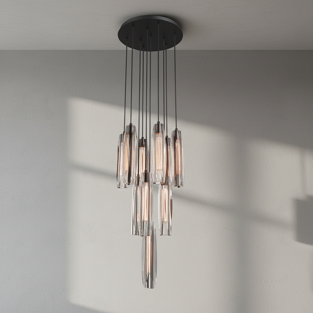 Riviko Aura Grandeur 10-Light Round Chandelier - Background Shot