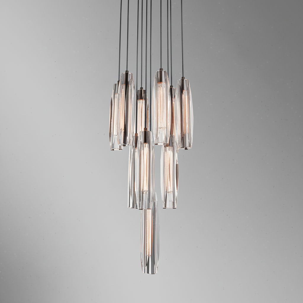 Riviko Chapt Crystal 10-Light Round Chandelier - Studio Shot