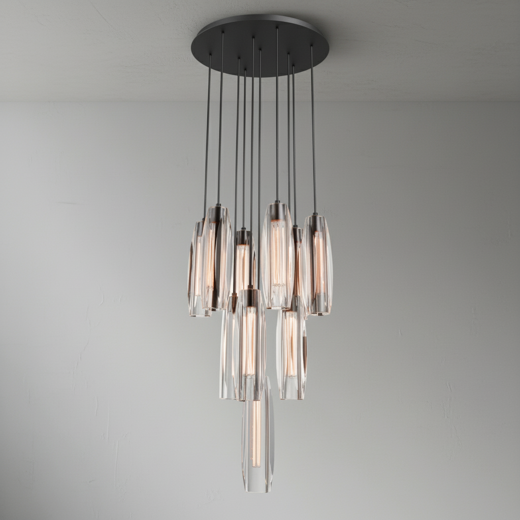 Riviko Chapt Crystal 10-Light Round Chandelier - Studio Shot