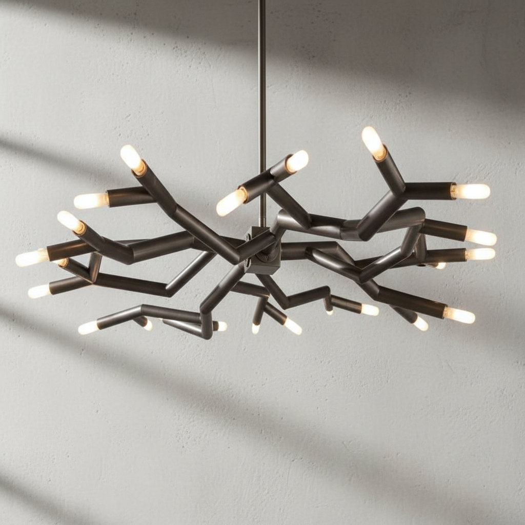 Riviko Veridian Bloom Circular Chandelier - Background Shot