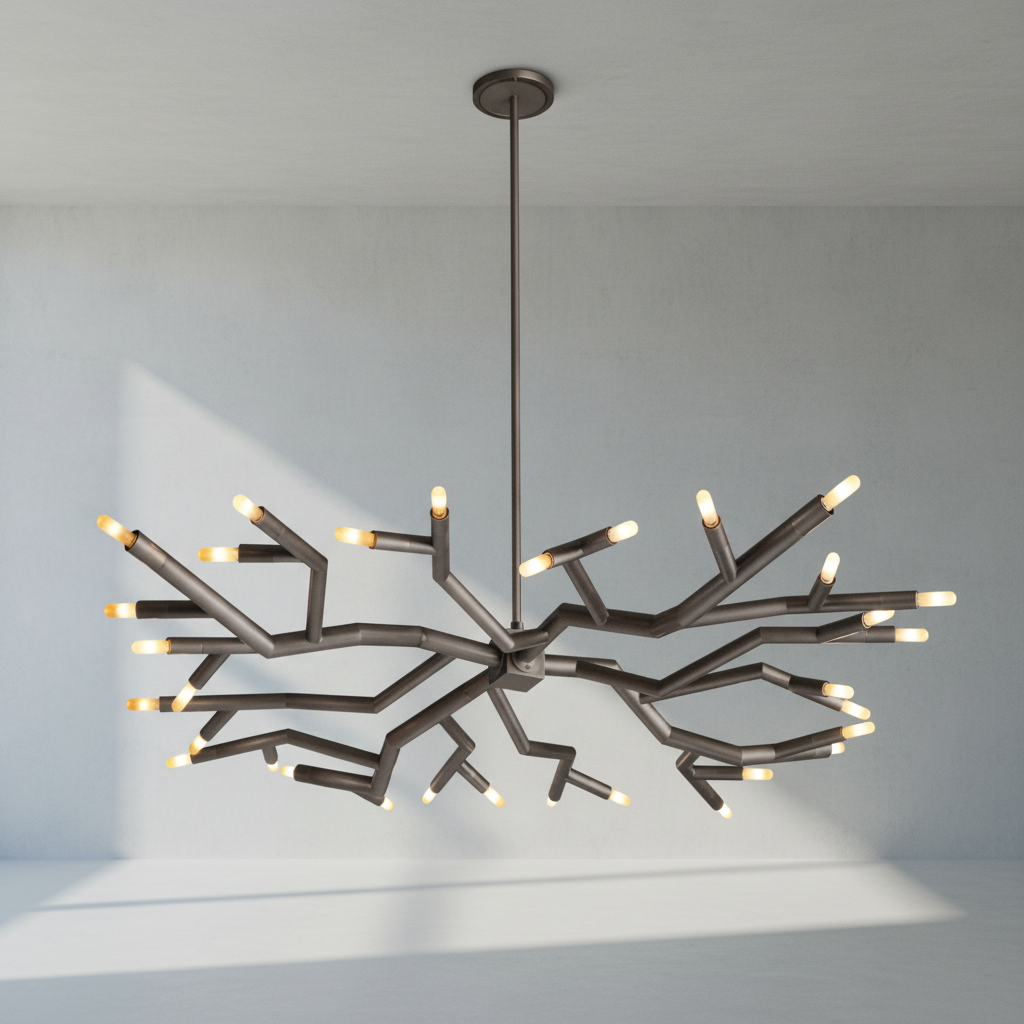 Riviko Veridian Bloom Circular Chandelier - Background Shot