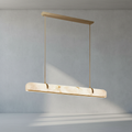 Riviko Alabaster Aura Linear Chandelier - Background Shot