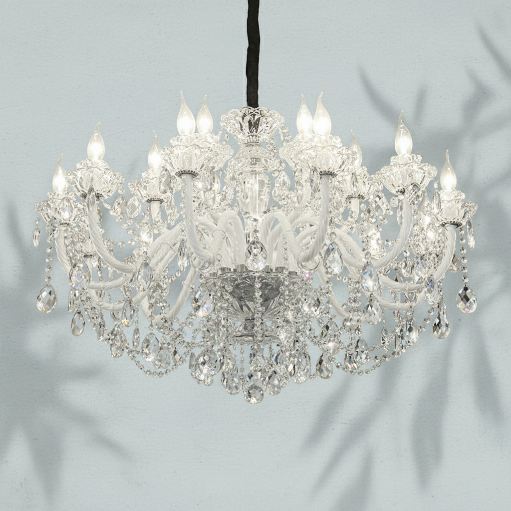 Riviko Heirloom Crystal Candle Chandelier - Background Shot