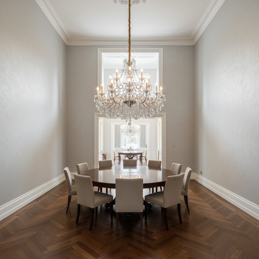 Riviko Heirloom Crystal Candle Chandelier - Background Shot