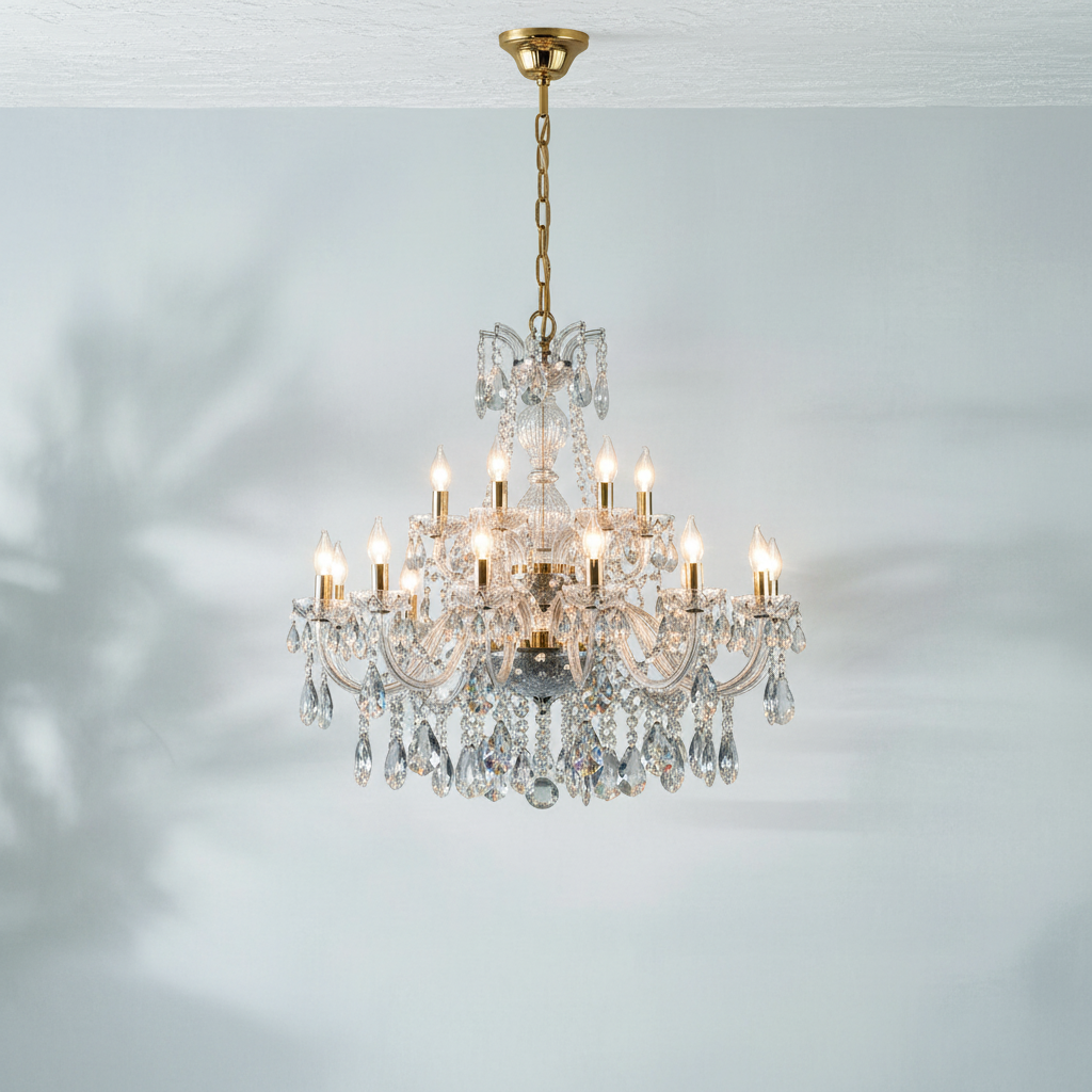 Riviko Heirloom Crystal Candle Chandelier - Background Shot