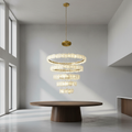 Riviko Aura Tiered Circular Alabaster Chandelier - Background Shot