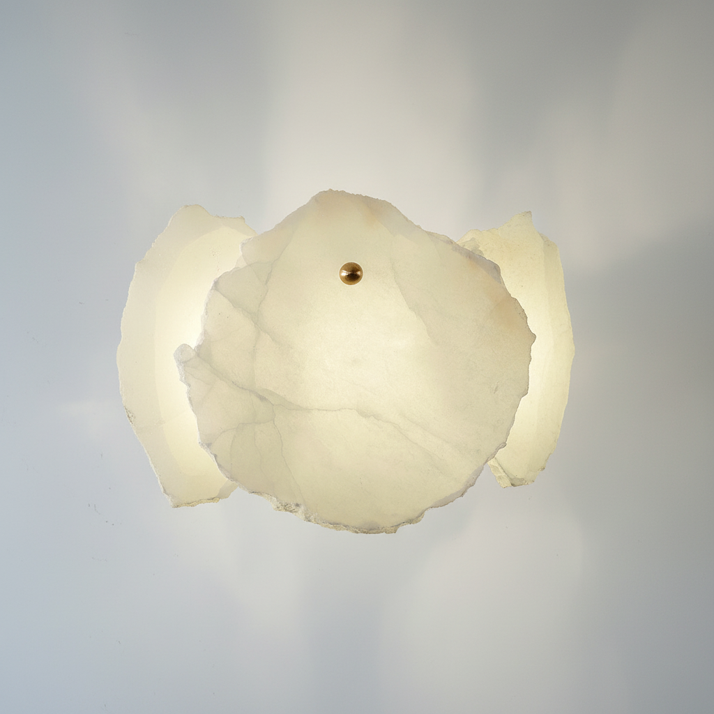 Riviko Aura Tiered Circular Alabaster Chandelier - Background Shot