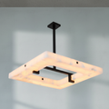 Riviko Alabaster Square Radiance Chandelier - Background Shot