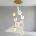 Riviko Veridian Cuboid Alabaster Chandelier - Background Shot