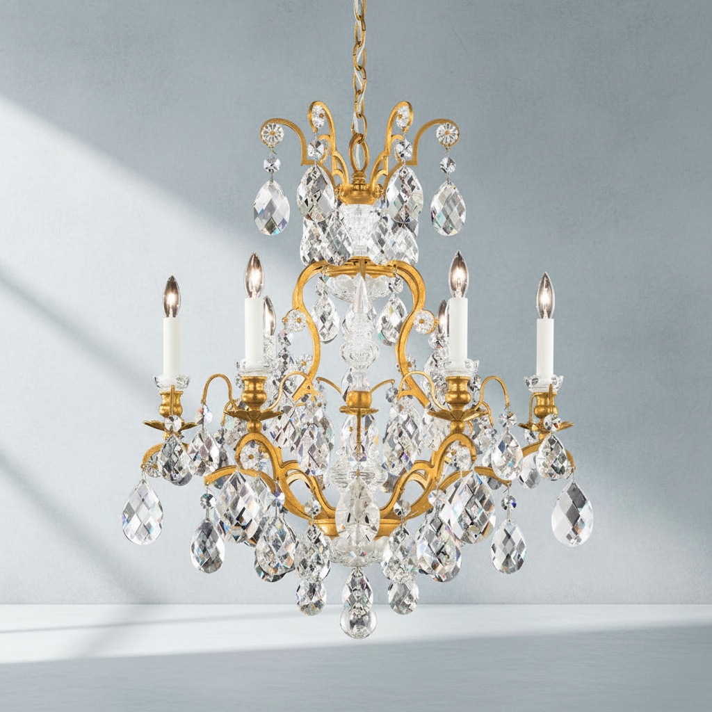 Riviko Grandeur Frame Chandelier 23" - Background Shot
