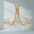 Riviko Veridian Bloom Round Chandelier - Background Shot