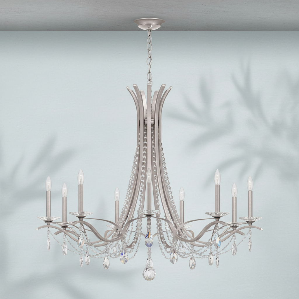 Riviko Veridian Bloom Round Chandelier - Background Shot