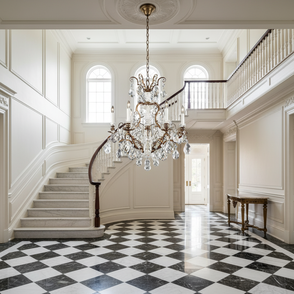 Riviko Renaissance Chandelier 23" - grand American estate foyer