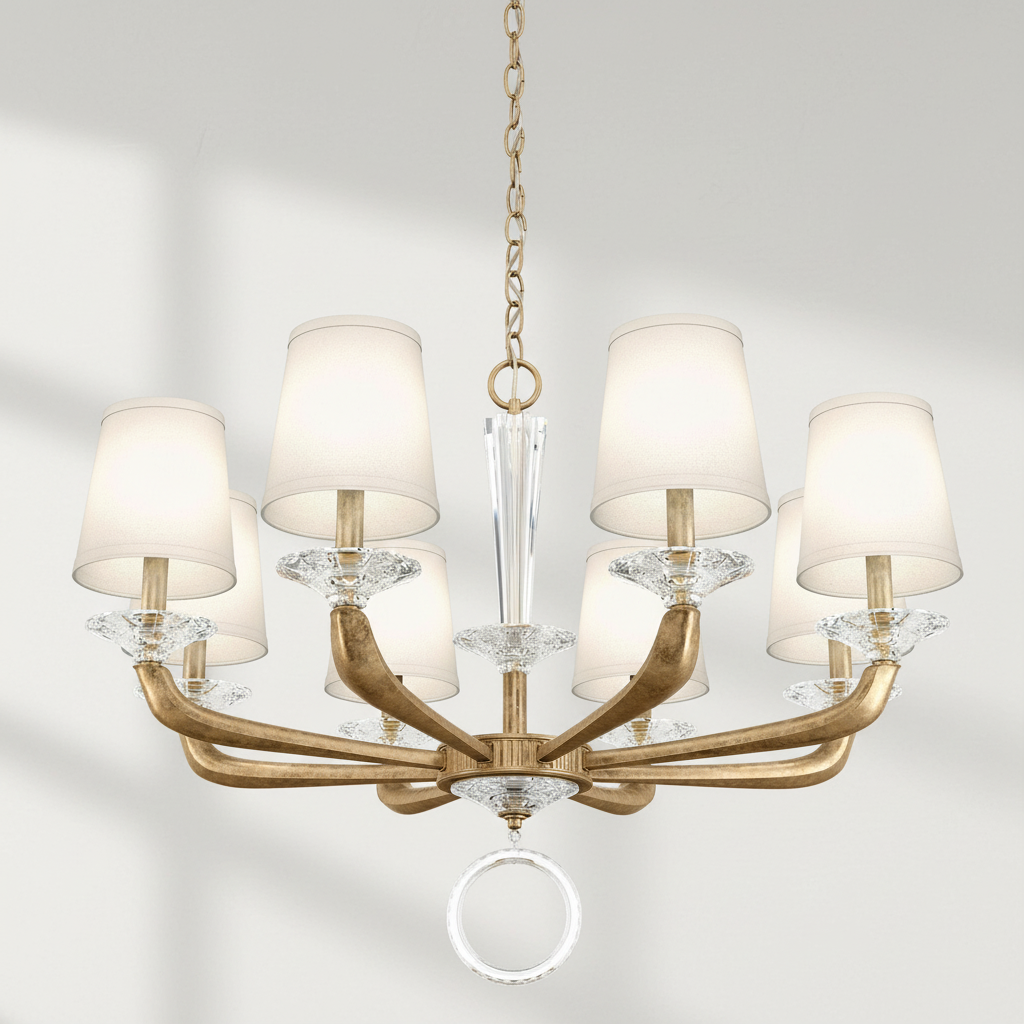 Riviko Grand Lumina Cast Arm Chandelier - Background Shot