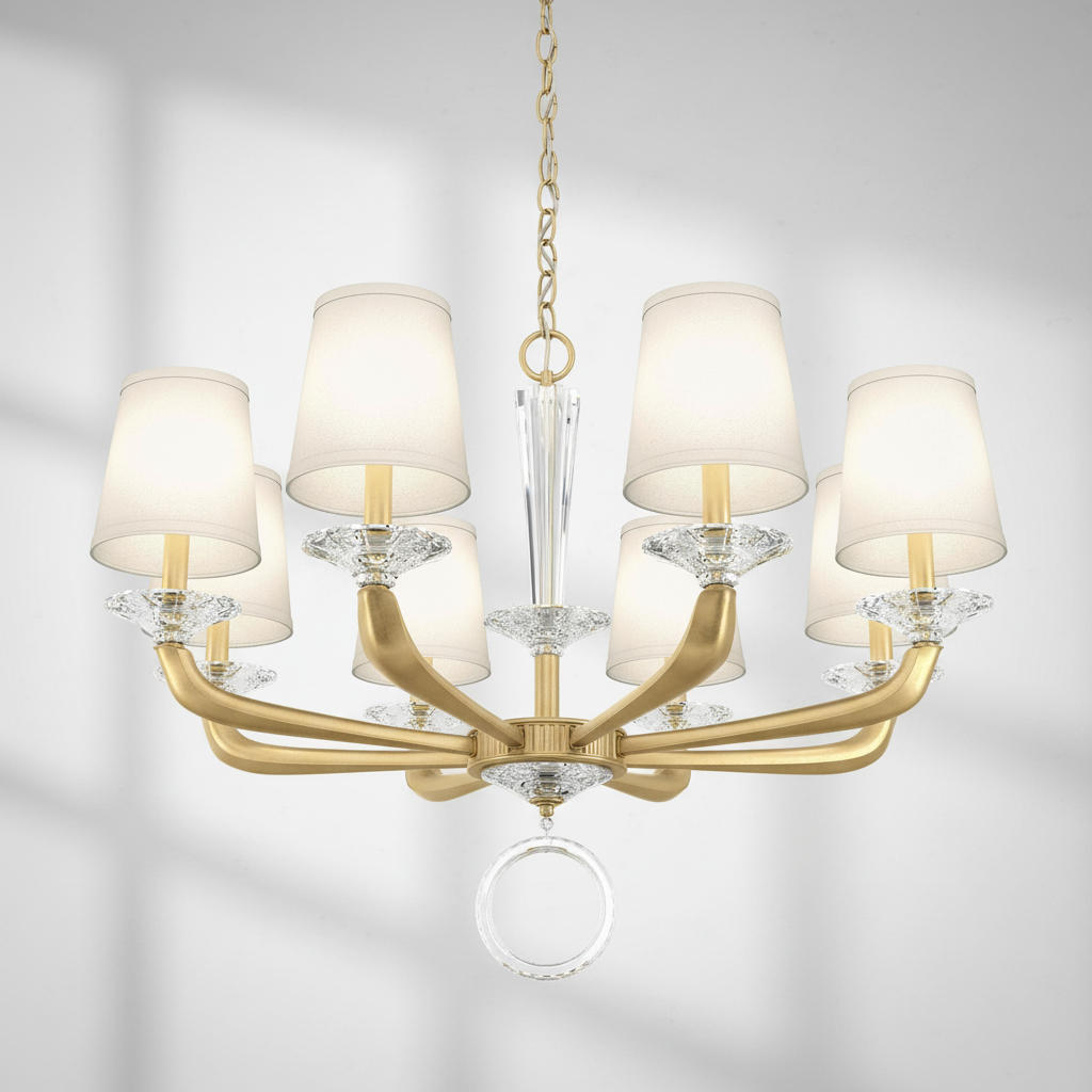 Riviko Grand Lumina Cast Arm Chandelier - Background Shot