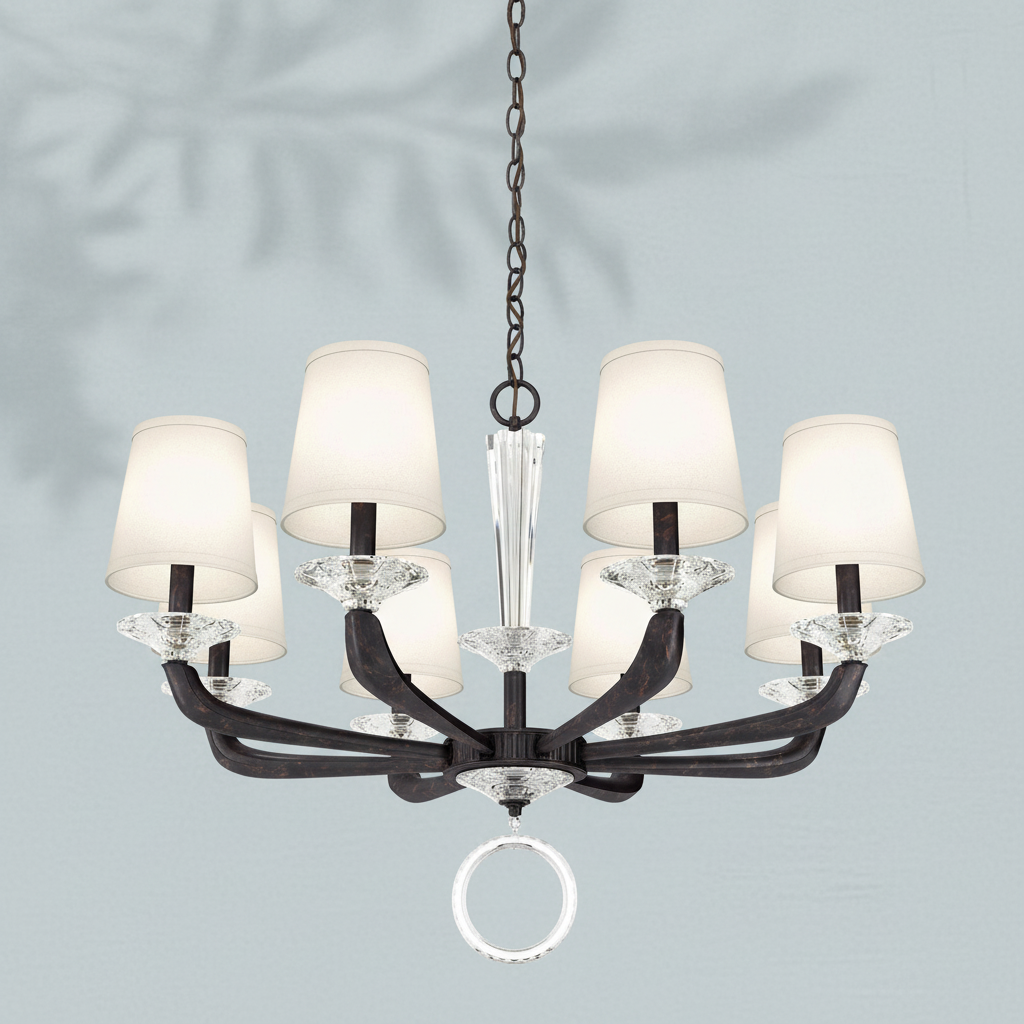 Riviko Grand Lumina Cast Arm Chandelier - Background Shot