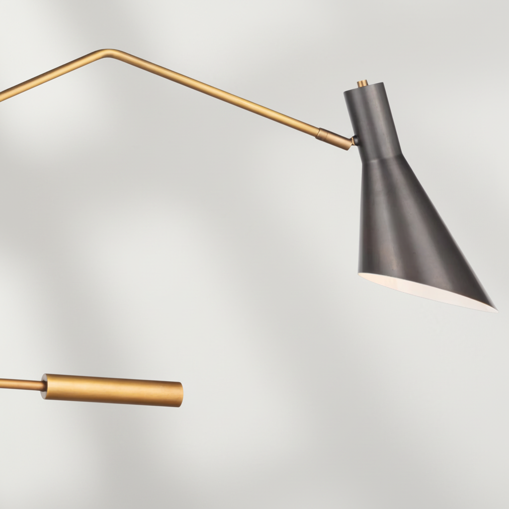 Riviko Sculptural Beam Modern Chandelier - Background Shot