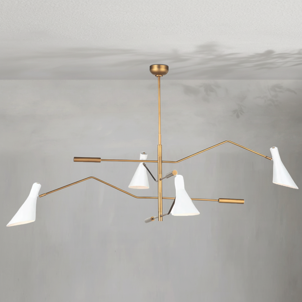 Riviko Sculptural Beam Modern Chandelier - Background Shot