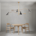 Riviko Sculptural Beam Modern Chandelier - Background Shot