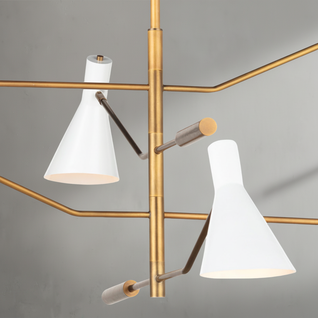 Riviko Sculptural Beam Modern Chandelier - Background Shot