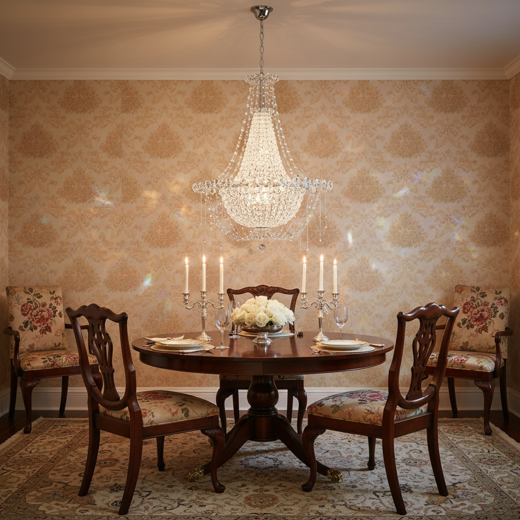 Riviko Radiant Cascade Crystal Chandelier - formal American dining room