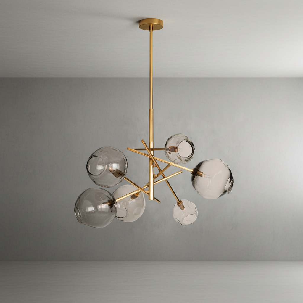 Riviko Molten Glass Sculptural Chandelier - Background Shot