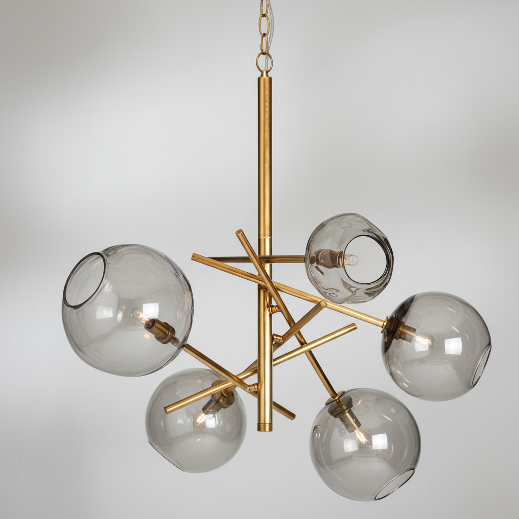 Riviko Molten Glass Sculptural Chandelier - Background Shot