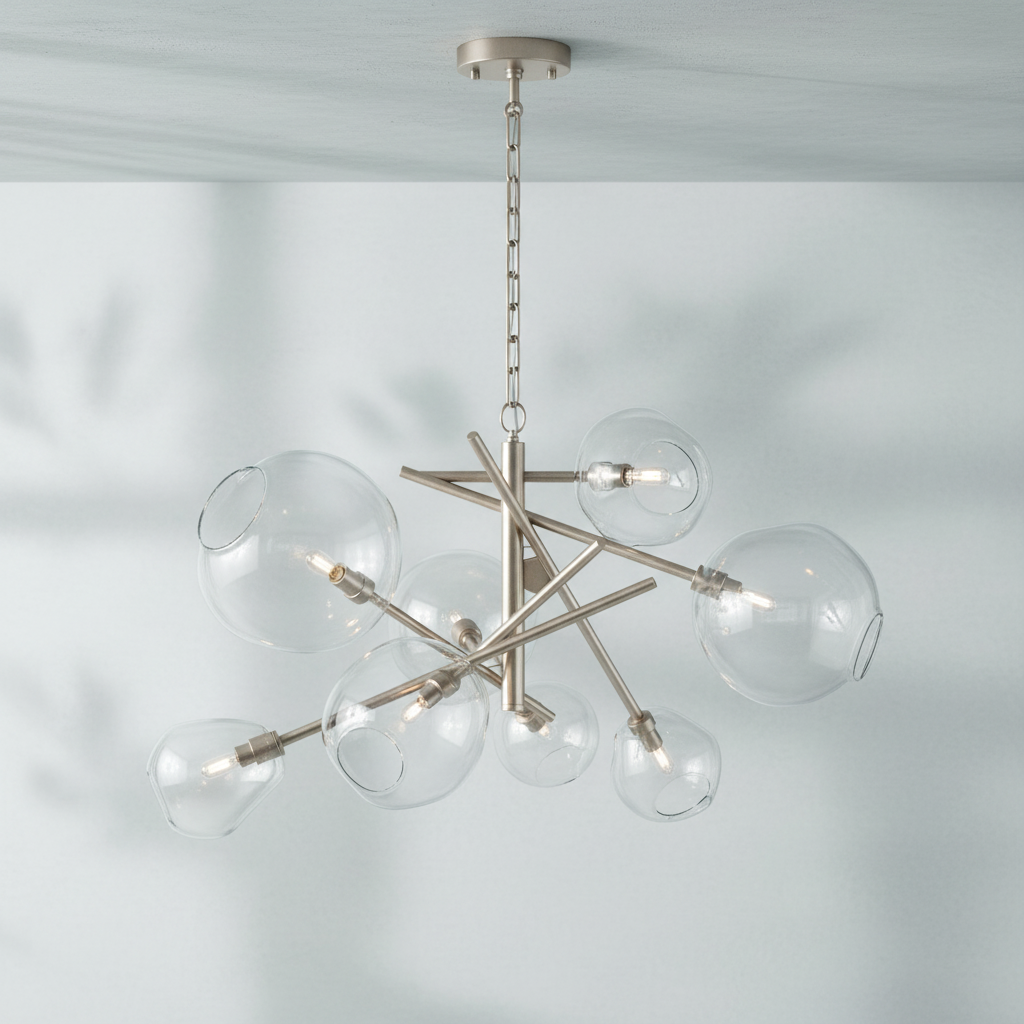 Riviko Molten Glass Sculptural Chandelier - Background Shot