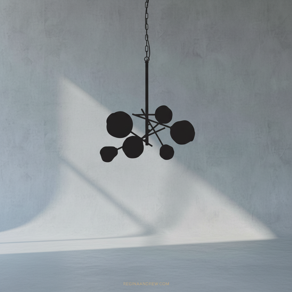 Riviko Molten Glass Sculptural Chandelier - Background Shot