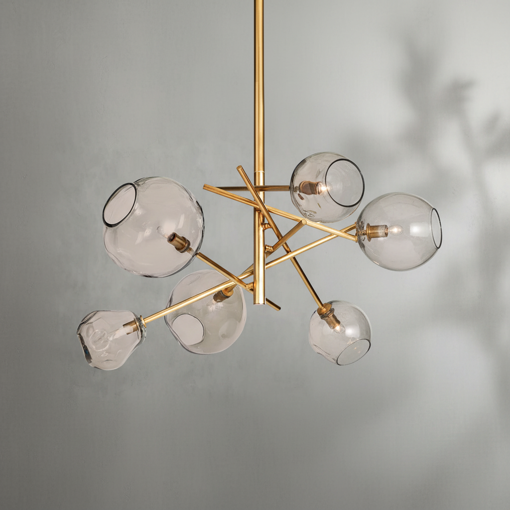 Riviko Molten Glass Sculptural Chandelier - Background Shot
