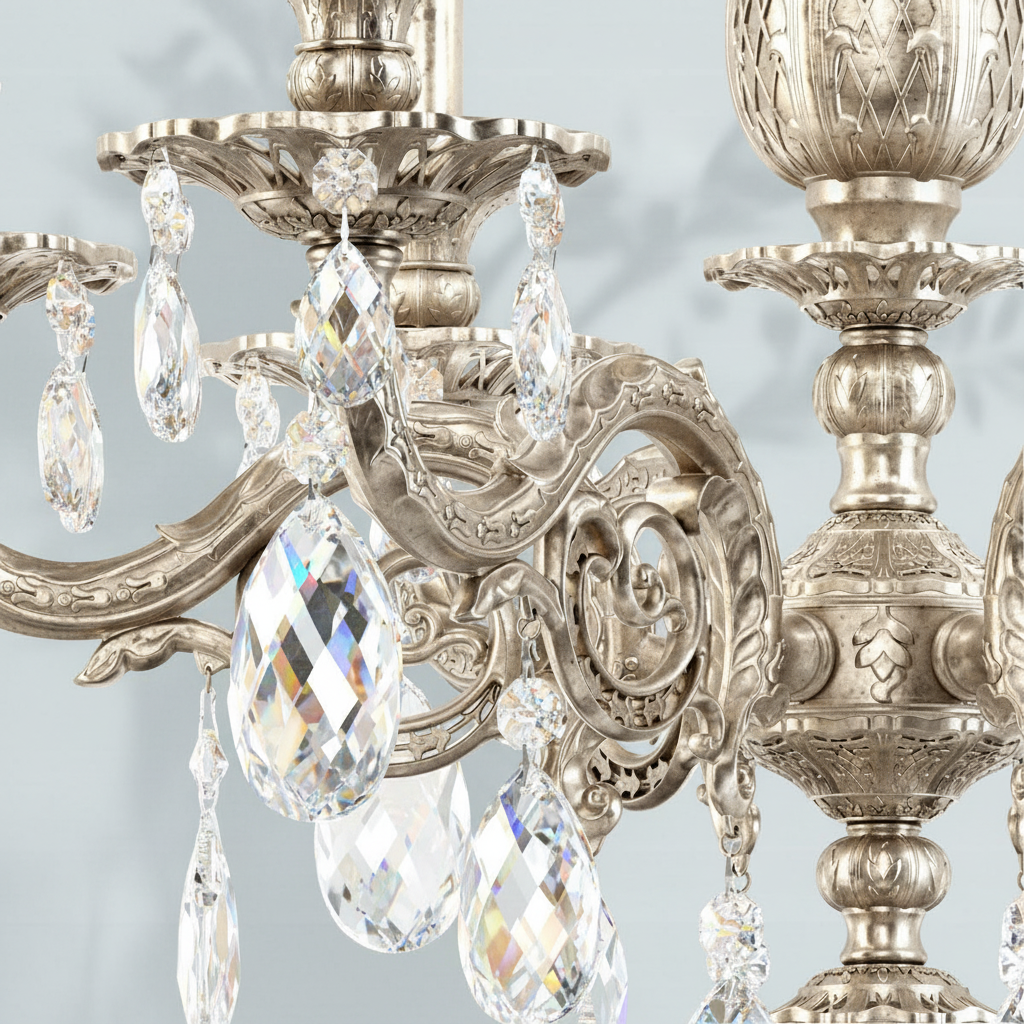 Riviko Regal Grandeur 6-Light Chandelier 24" - Background Shot