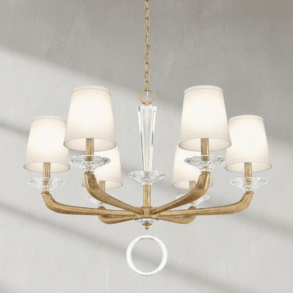 Riviko Embrace Radiance 6-Light Chandelier - Background Shot