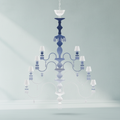 Riviko Midnight Bloom Porcelain Chandelier - Background Shot