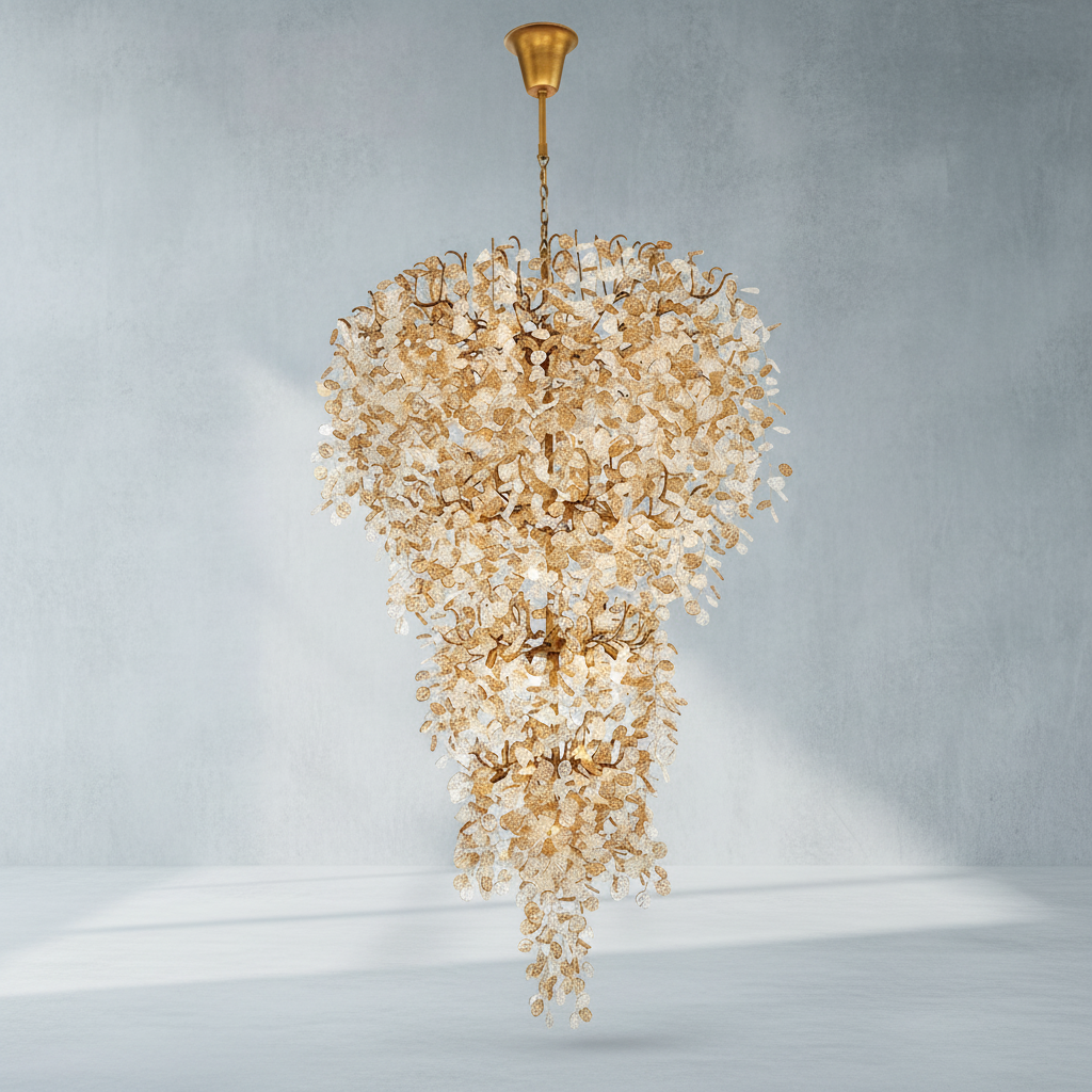 Riviko Aurelian Grand Chandelier 33 Lights 76 Inches - Background Shot