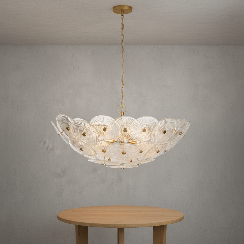 Riviko Veridian Bloom Chandelier - Background Shot