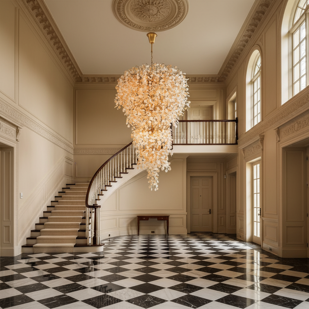 Riviko Aurelian Grand Chandelier 33 Lights 76 Inches - grand American estate foyer