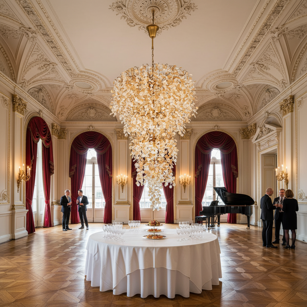 Riviko Aurelian Grand Chandelier 33 Lights 76 Inches - American ballroom or formal entertaining space