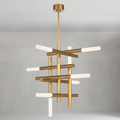 Riviko Geometric Horizon Brass Chandelier - Background Shot