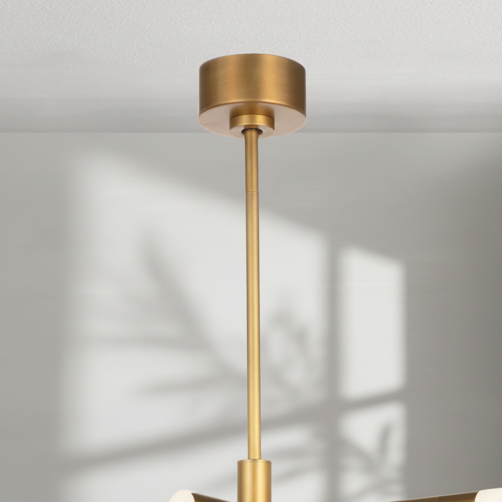 Riviko Geometric Horizon Brass Chandelier - Background Shot